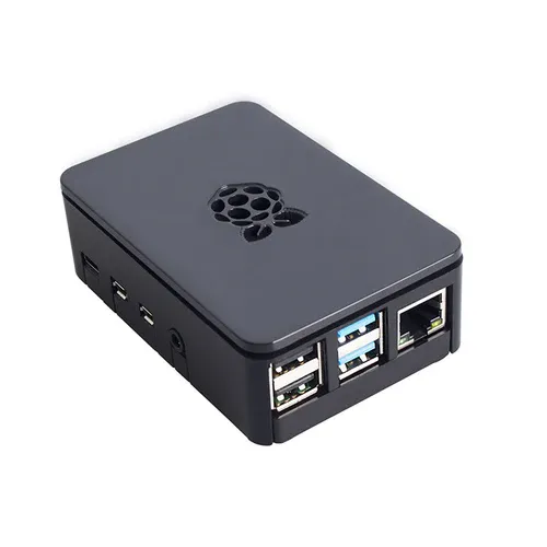 Raspberry Pi 4 Case, Compact Black ABS with Cooling Fan Slot