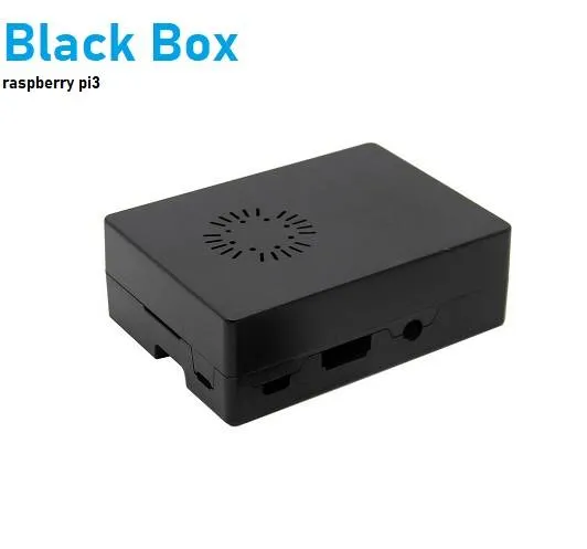 علبة حماية ABS سوداء لـ Raspberry Pi 3 Model B مع فتحة مروحة