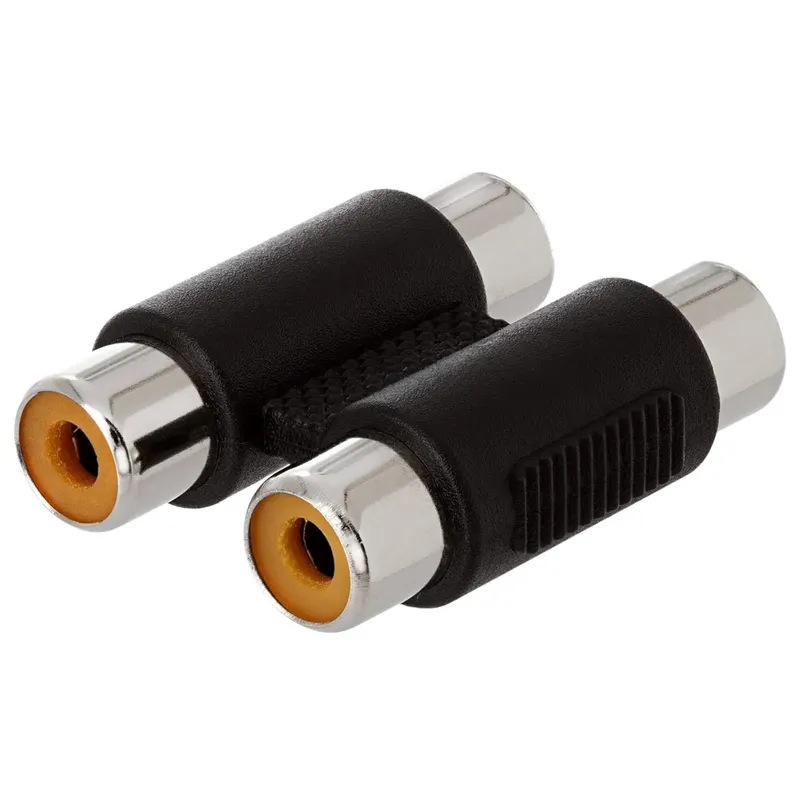 موصل RCA مزدوج أنثى إلى أنثى لإشارات الصوت والفيديو