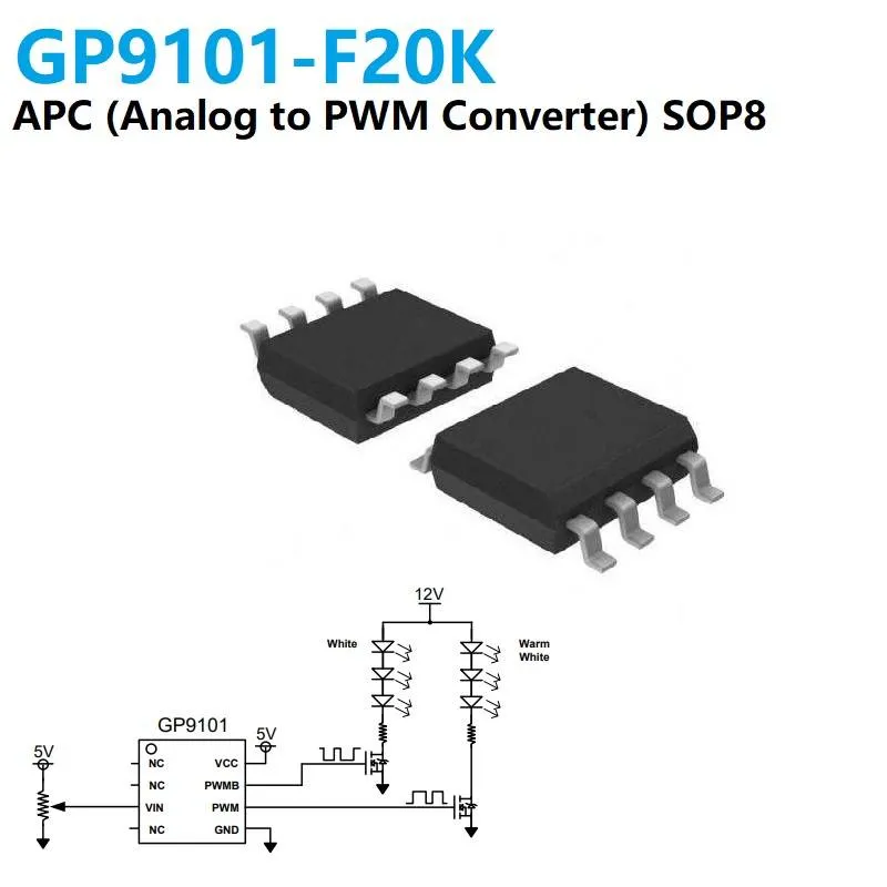 GP9101 Analog Voltage to PWM Converter IC, SOP8