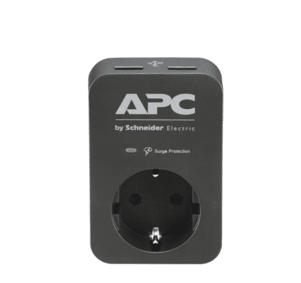 APC Essential SurgeArrest PME1WU2B-GR 1 Outlet 2 USB Surge Protector