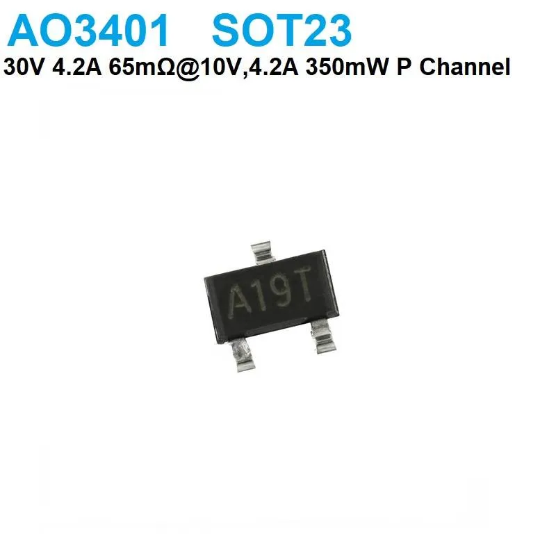 AO3401 P-Channel MOSFET 30V 4.2A SOT-23