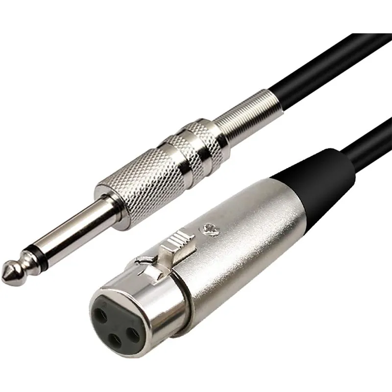 Microphone Cable 6.35mm Jack to XLR 3-Pin, 3m / 5m / 10m