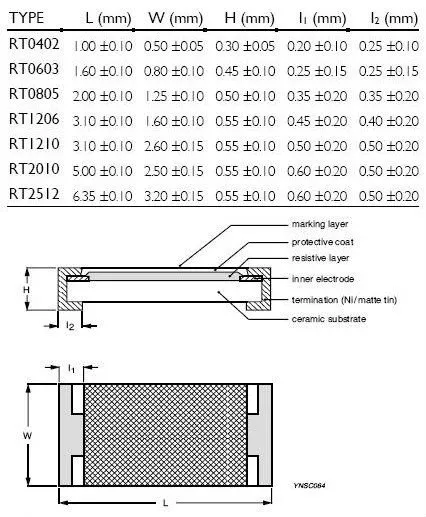 مقاوم SMD R2512 قدرة 1 واط 10 كيلو أوم ±1% (رمز 103)