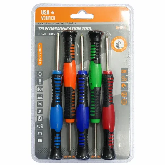 5-Piece Telecommunication Screwdriver Set, High-Torque Ratchet