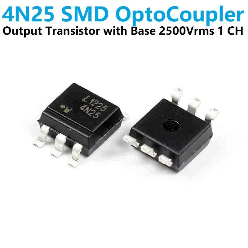 4N25S مقرن ضوئي SMD بغلاف 6 أطراف