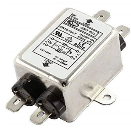 CW1B-10A-T Single-Phase AC EMI Power Line Filter, 10A, 115/250V