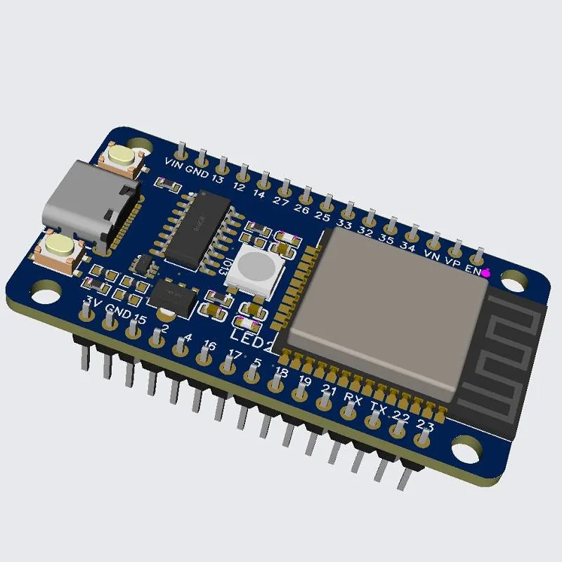 لوحة PCB فارغة لتطوير ESP32 ذات 30 طرفاً مع منفذ USB