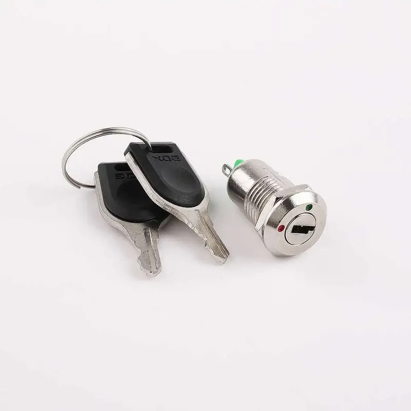 Electronic Key Lock Switch 12mm 2-Position ON/OFF V2 SPST