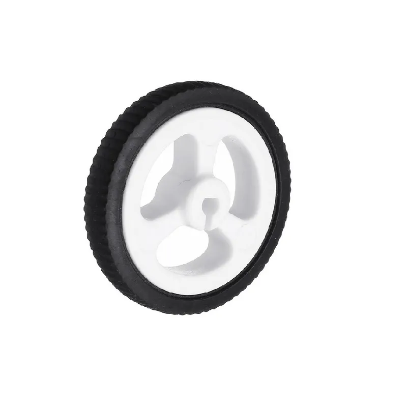 34mm N20 Rubber Wheel with 3mm D Shaft