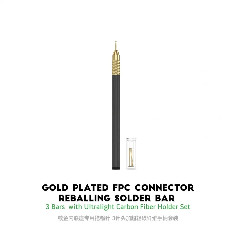 MECHANIC FPC Connector Reballing Dragging Needle Set, Gold Plated