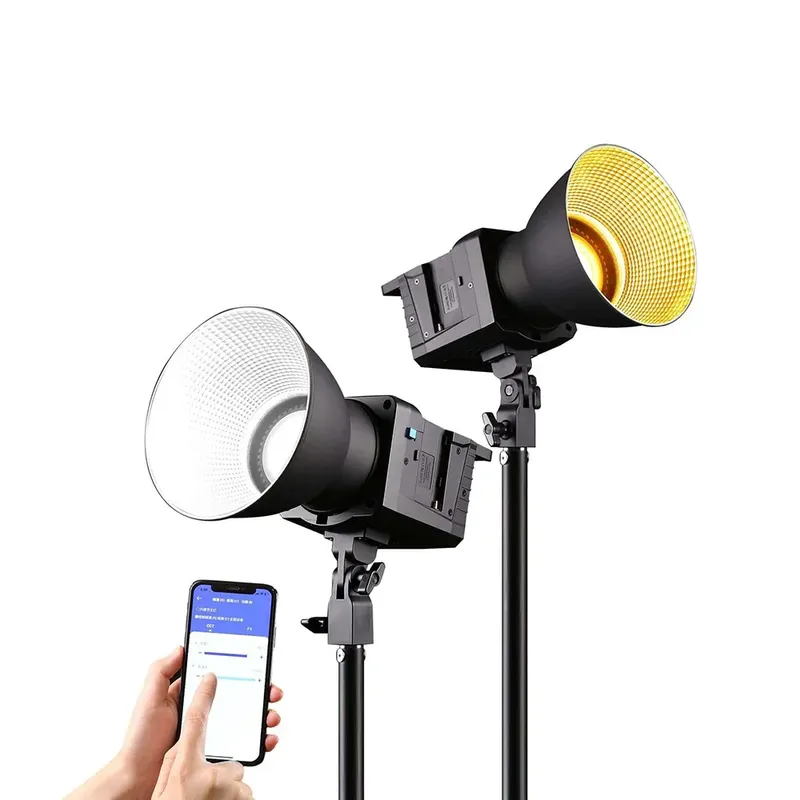 مصباح فيديو LED ثنائي اللون من SUTEFOTO الطراز P100 بقدرة 100 وات للاستخدام الداخلي والخارجي