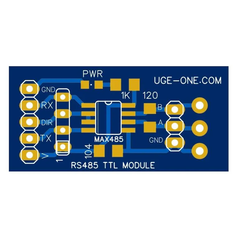 لوحة PCB لمحول RS485 إلى UART TTL بشريحة MAX485