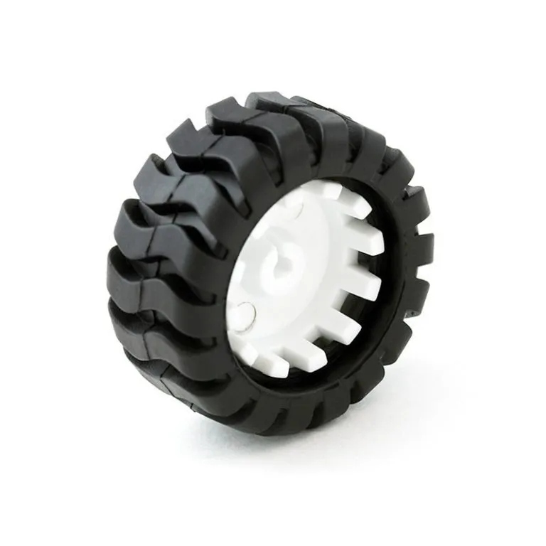 MiniQ 44mm Rubber Wheel for N20 Gear Motor, 18mm Width