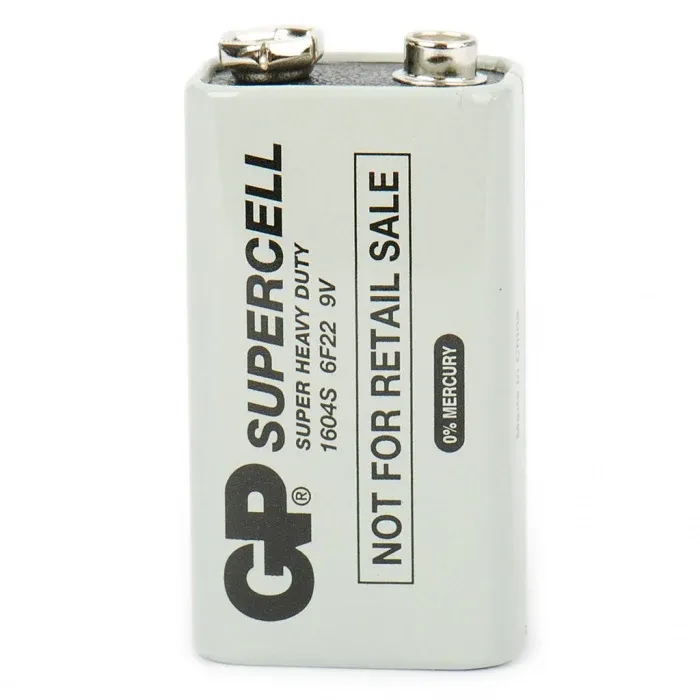 GP 1604S 9V Supercell Carbon-Zinc Battery