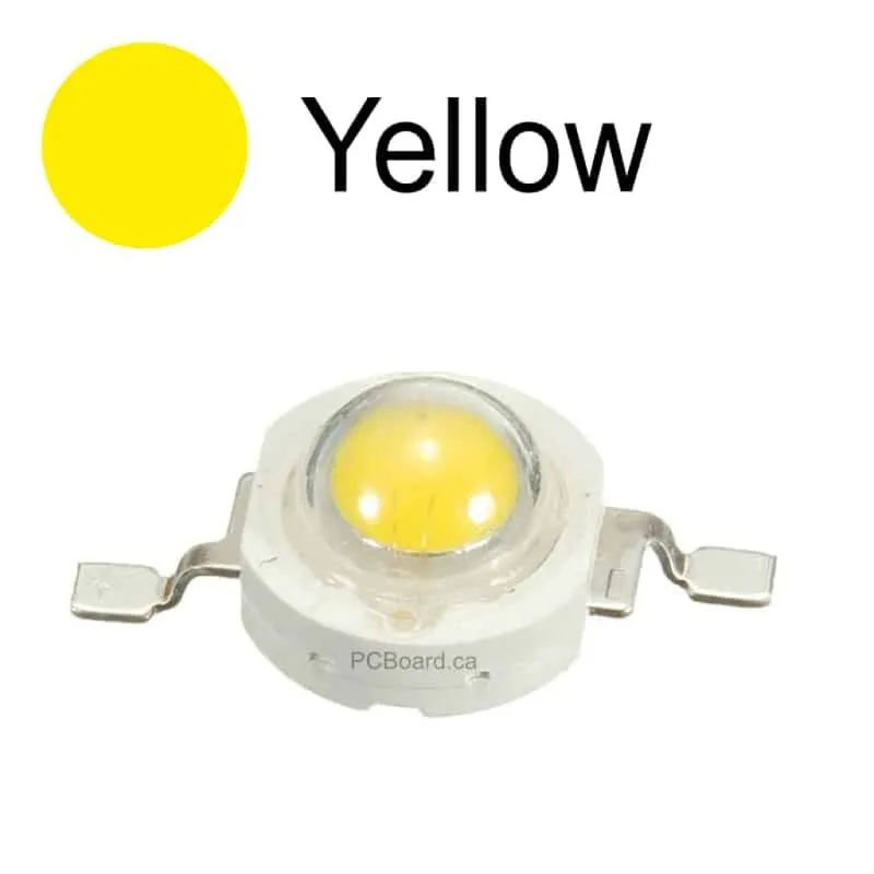 1W Yellow High-Power SMD LED Chip (2-Pin)