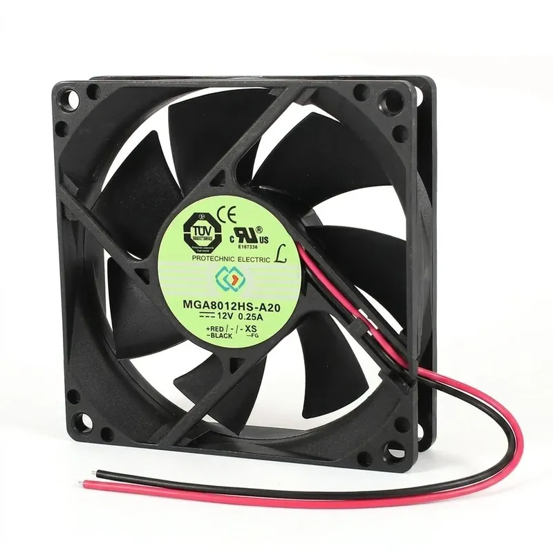 مروحة تبريد تيار مستمر MGA8012HS-A20 ‏12 فولت ‏0.25 أمبير ‏80×80×25 مم