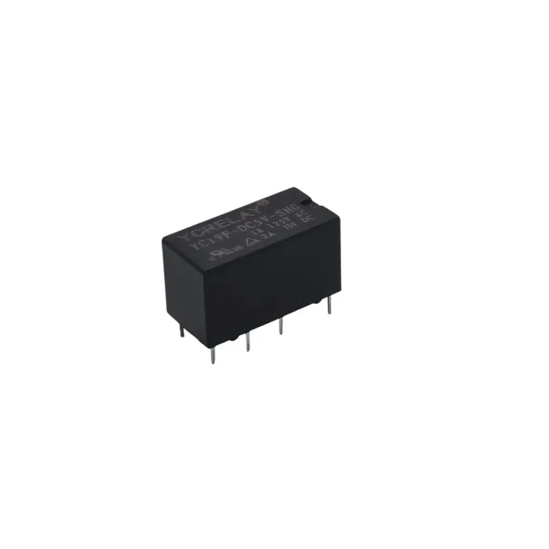 YCRELAY YC19F-DC5V-SHG 5VDC DPDT Power Relay 2A 8-Pin PCB