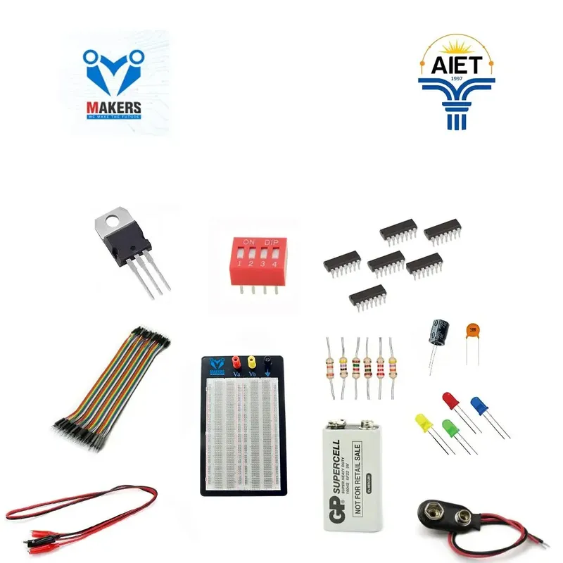 حقيبة المنطق الرقمي – AIET مع لوحة تجارب ZY-204 بـ 1660 نقطة توصيل