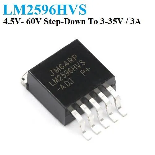 منظم جهد هابط قابل للضبط LM2596HVS-ADJ بتيار 3 أمبير