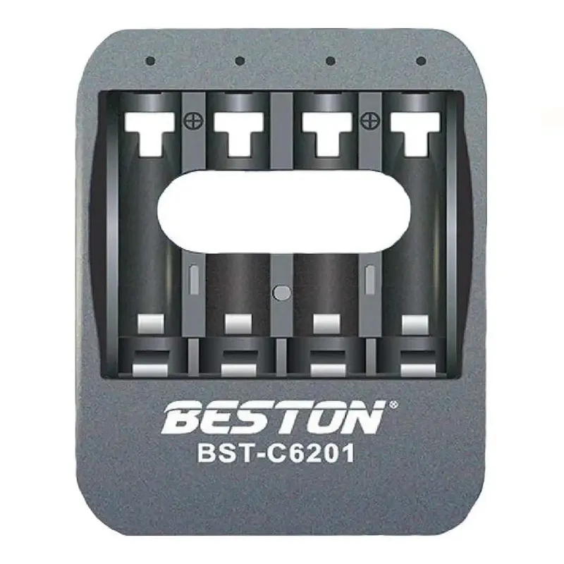 شاحن بطاريات سريع BESTON BST-C6201 بأربع فتحات لبطاريات AA وAAA