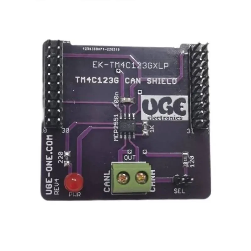 MCP2551 CAN-Bus Shield for Tiva C TM4C123 ARM Board
