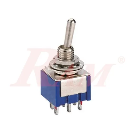 MTS-203 Toggle Switch ON-OFF-ON 6A 125VAC 6-Pin