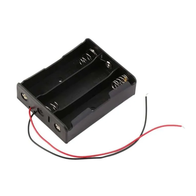 Battery Holder for 3 x 18650 Cells (11.1 V, 15 cm Leads)