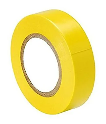 PVC Electrical Insulation Tape Yellow 19mm 9Meter Thailand