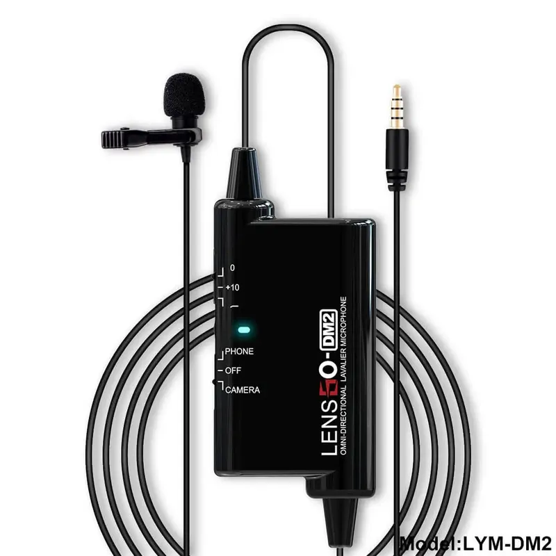 LENSGO LYM-DM2 Omnidirectional Collar Clip Wired Microphone