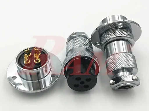 GX25-4 Pole Metal Male-Female Panel Chassis Connector
