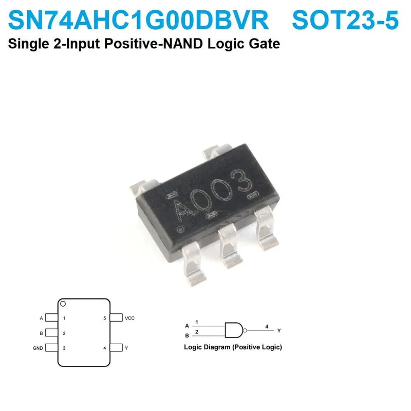 بوابة منطقية SN74AHC1G00DBVR NAND ذات مدخلين بغلاف SOT-23-5