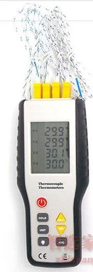 Precision Four-Channel Contact Thermometer (-200 to 1372 °C)