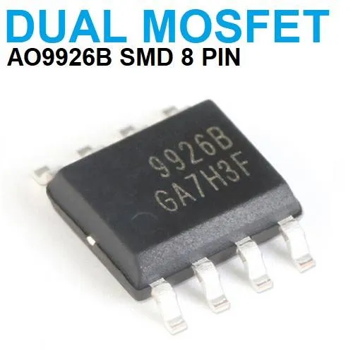 AO9926B 20V 7.6A Dual N-Channel Logic-Level MOSFET, SOIC-8