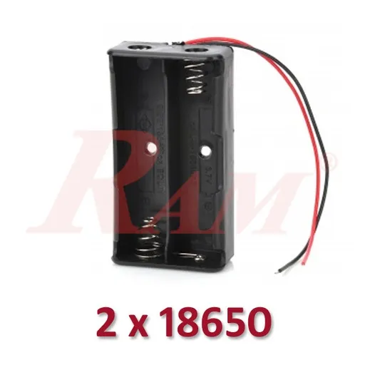 حامل بطاريات 18650 لخليتين