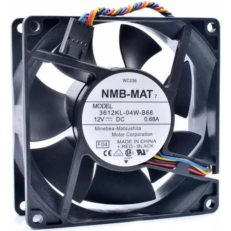 مروحة صناعية NMB 3612KL-04W-B66 بجهد 12 فولت مقاس 92×92×32 ملم