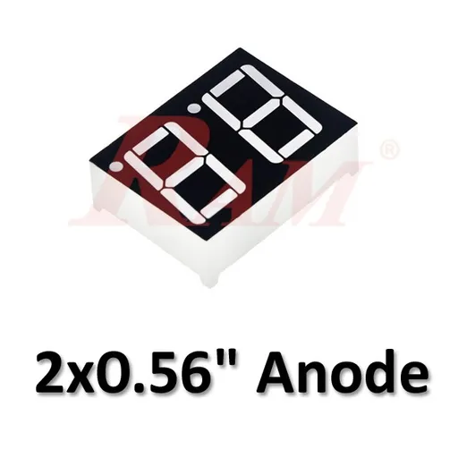 عرض 7 قطع مزدوج 0.56 بوصة أنود مشترك أحمر 5621BS-1