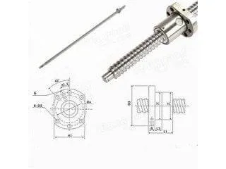 CNC SFU1204 Ball Screw 360 mm with Anti-Backlash Nut