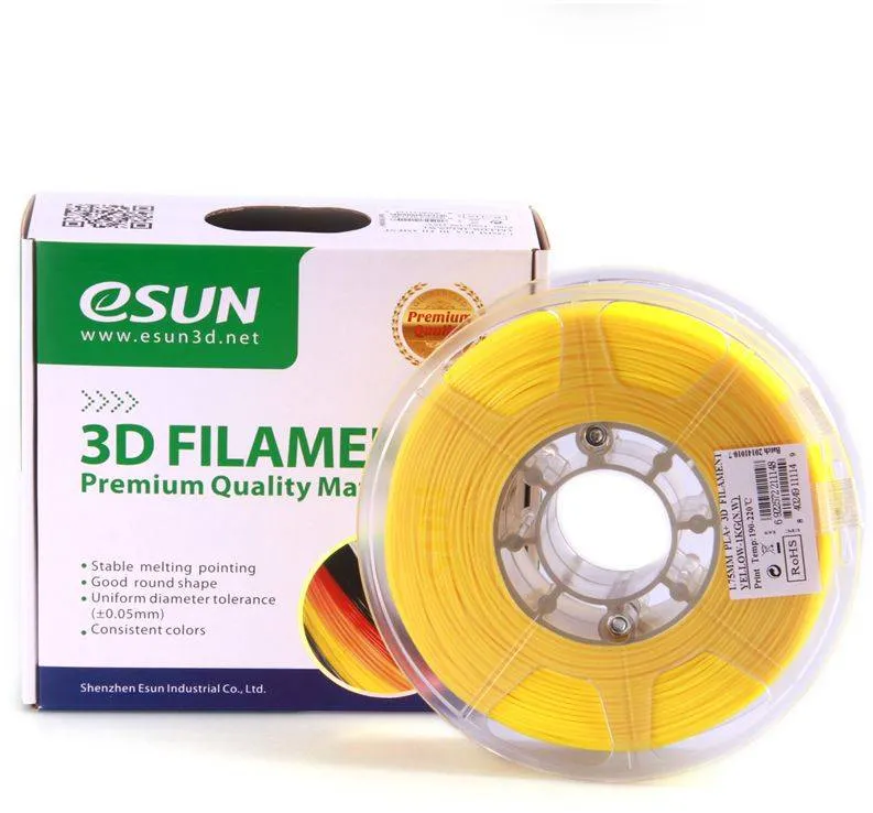 خيط طباعة eSUN PLA Plus قطر 1.75 مم بلون أصفر (1 كجم)