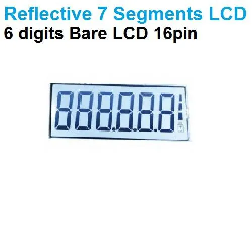 68A 6-Digit 7-Segment LCD Display 16-Pin (HT1621B compatible)