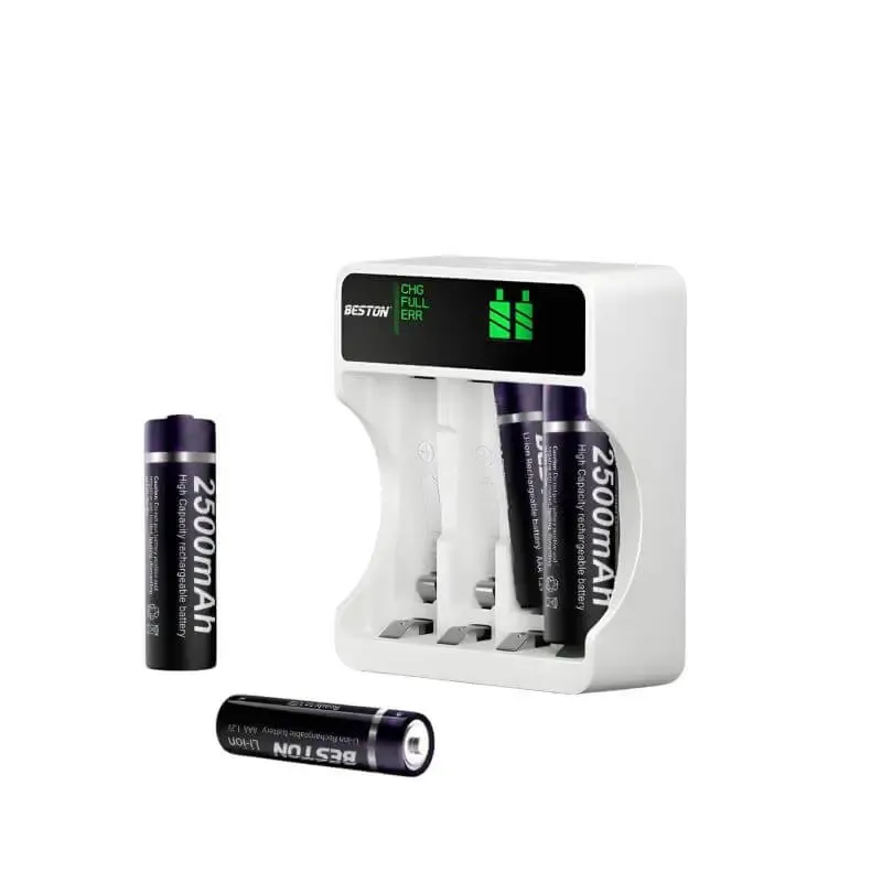 Beston C9026L AA/AAA Charger with LCD and 4x AA 2500mAh