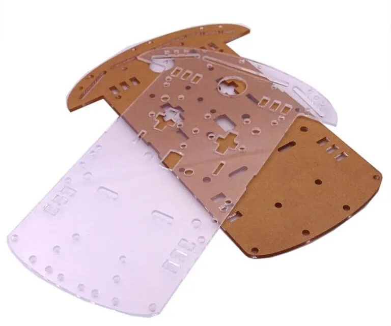 2WD Small Acrylic Chassis Plate 21 x 15 cm