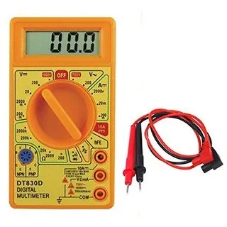 جهاز ملتيميتر رقمي صغير DT-830D مع جرس التوصيل