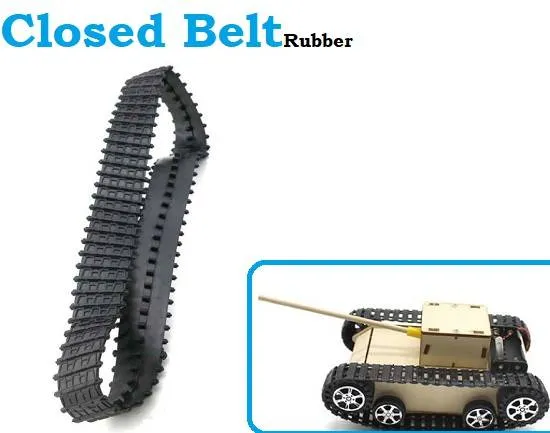 DIY Rubber Robot Track Closed Belt Pair for Tank Crawler (2 pcs)