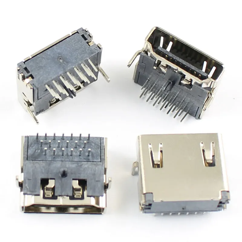 HYC12-HDMIA19-610B HDMI Female 19-Pin Right-Angle PCB Connector