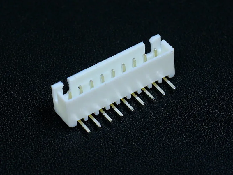 JST-Style 10-Pin 90° Male Header 2.54 mm