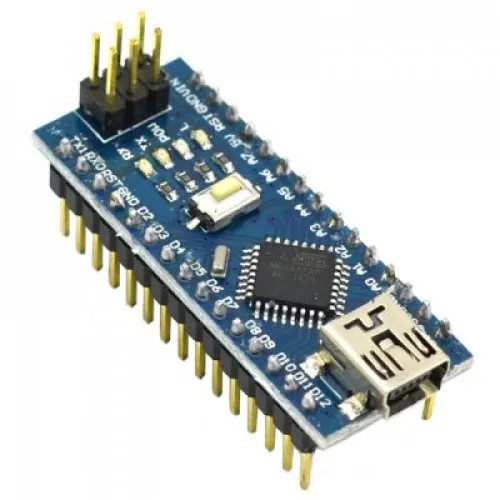 لوحة أردوينو نانو CH340 بمعالج ATmega328P ومنفذ Mini USB وأطراف ملحومة