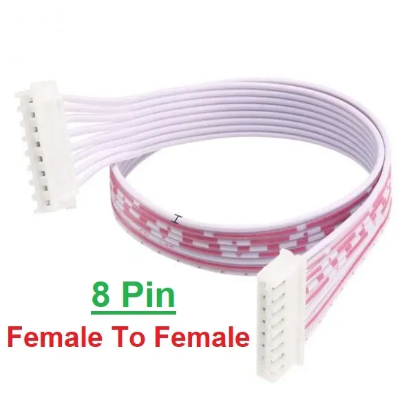 JST XH 2.54 8-Pin Cable, Female to Female, 30 cm, White