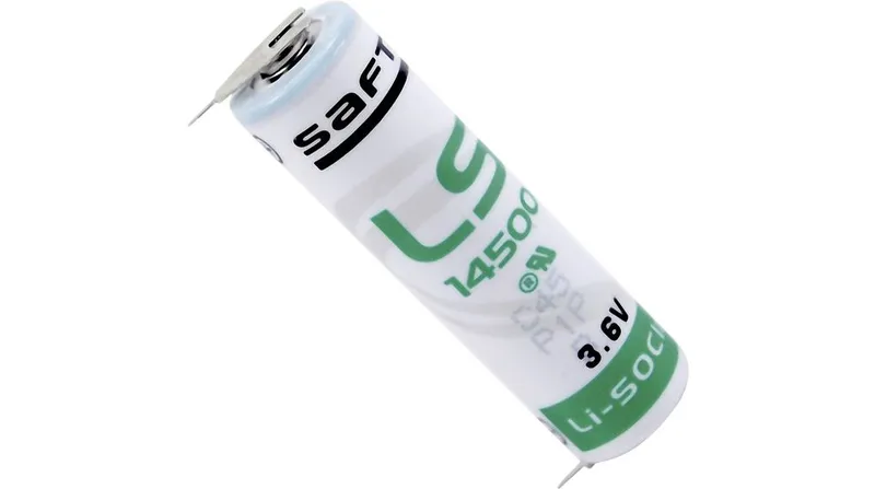 بطارية ليثيوم LS14500 بجهد 3.6 فولت حجم AA مع أطراف توصيل (نسخة High Copy)