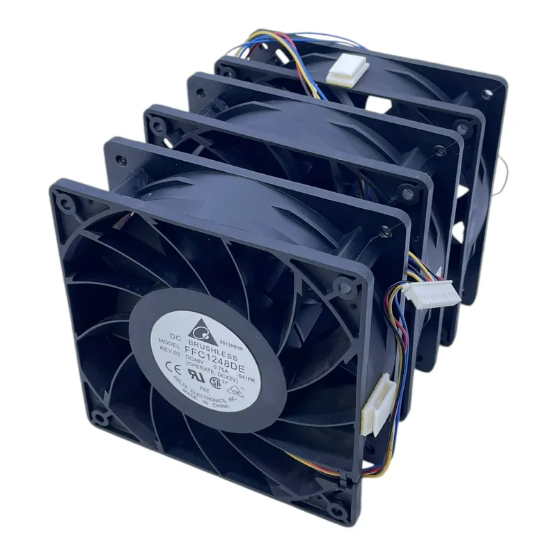 مروحة تبريد تيار مستمر ‏Delta FFC1248DE ‏48V ‏0.75A (مستعملة بحالة شبه جديدة)
